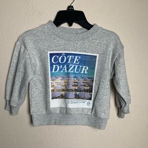 H&M Kids Boy Size‎ 3T Gray Crewneck Graphic Pullover Sweater